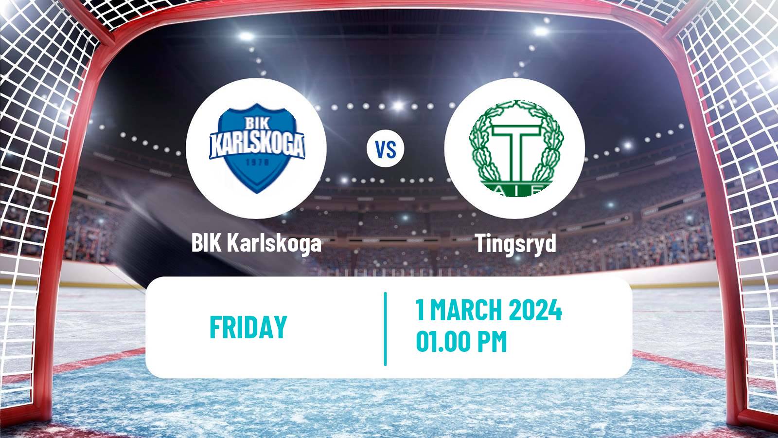 Hockey Swedish Hockey Allsvenskan BIK Karlskoga - Tingsryd