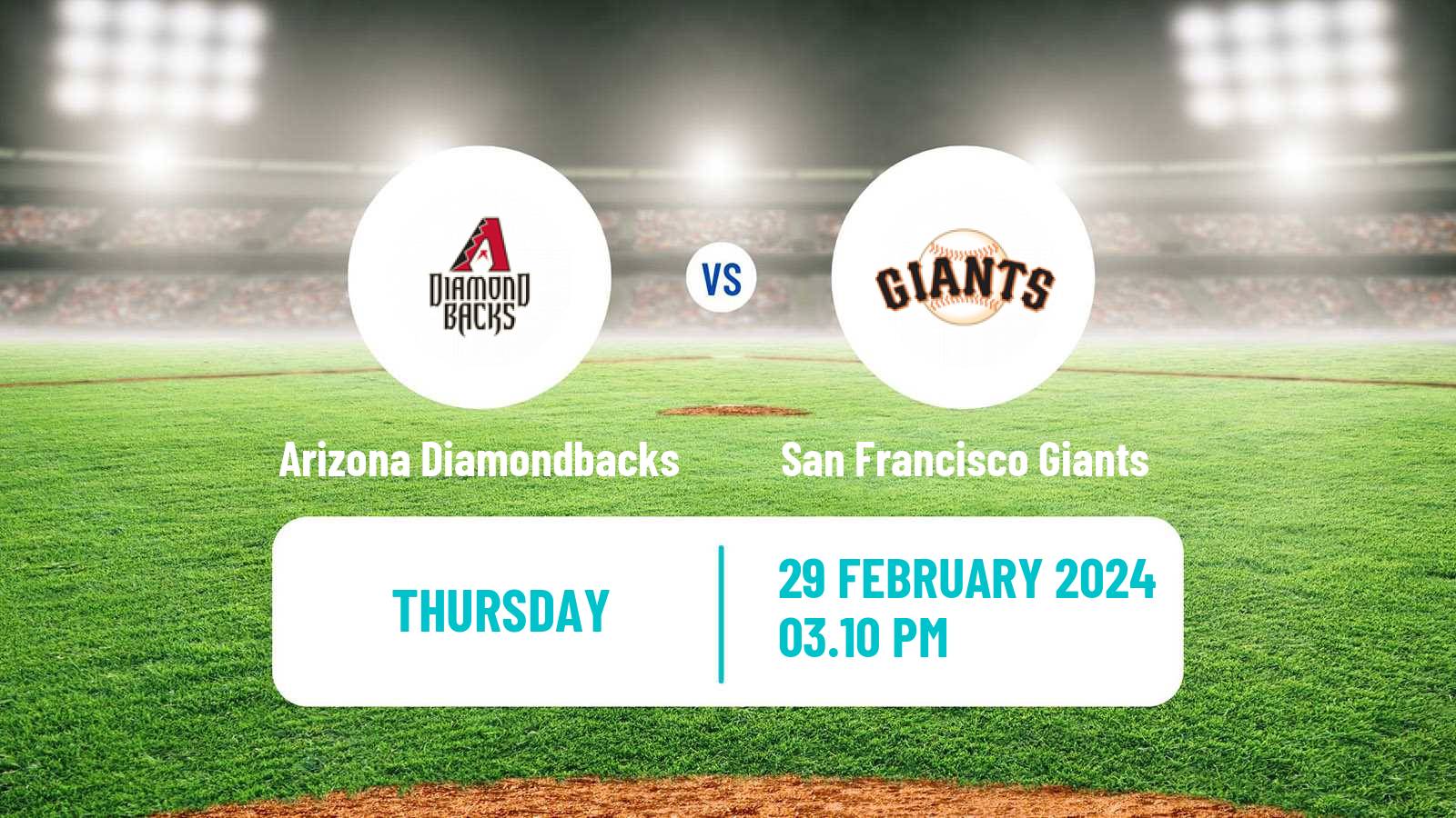 Baseball MLB Arizona Diamondbacks - San Francisco Giants