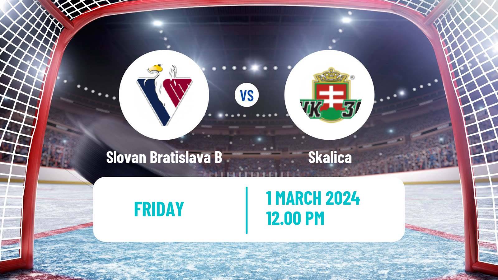 Hockey Slovak 1 Liga Hockey Slovan Bratislava B - Skalica