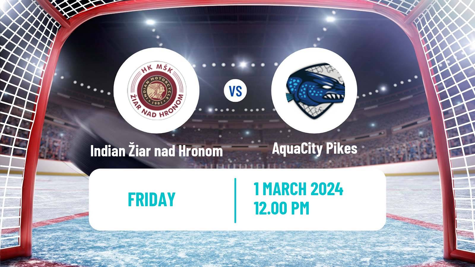 Hockey Slovak 1 Liga Hockey Indian Žiar nad Hronom - AquaCity Pikes