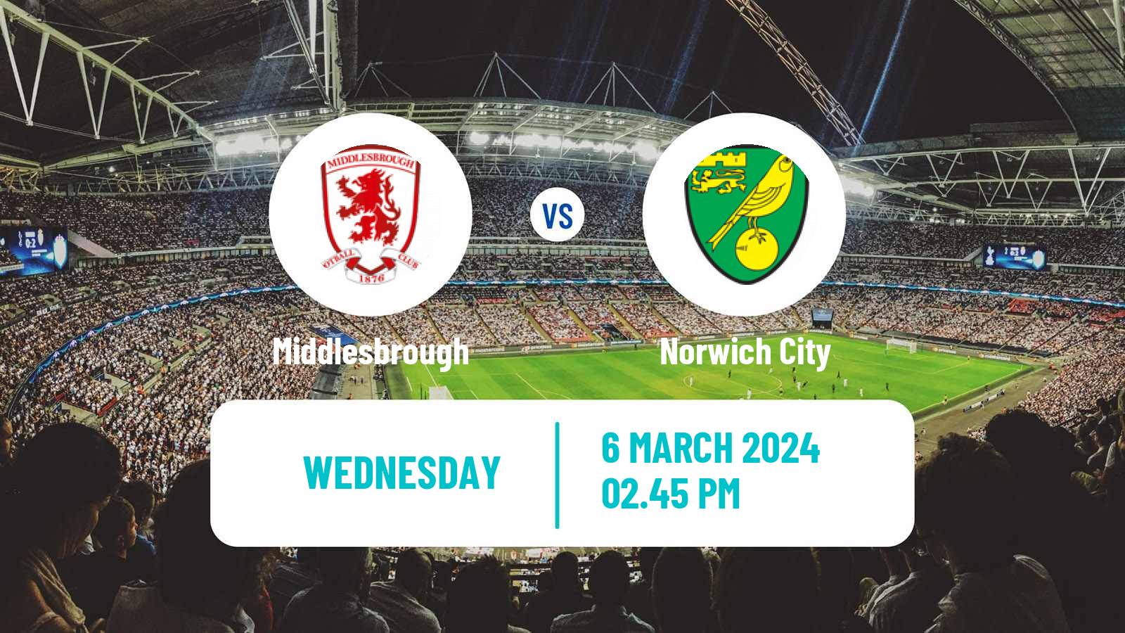 Soccer English League Championship Middlesbrough - Norwich City