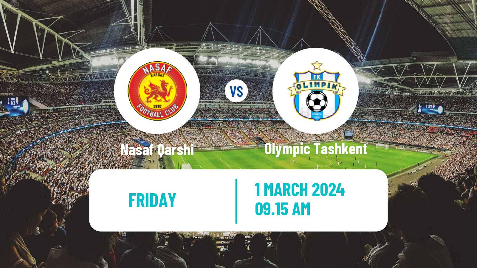 Soccer Uzbek League Nasaf Qarshi - Olympic Tashkent
