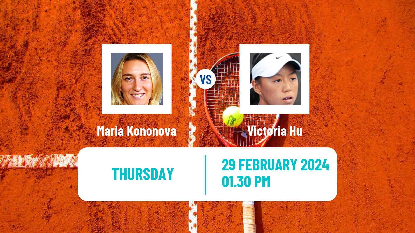 Tennis ITF W35 Spring Tx Women Maria Kononova - Victoria Hu