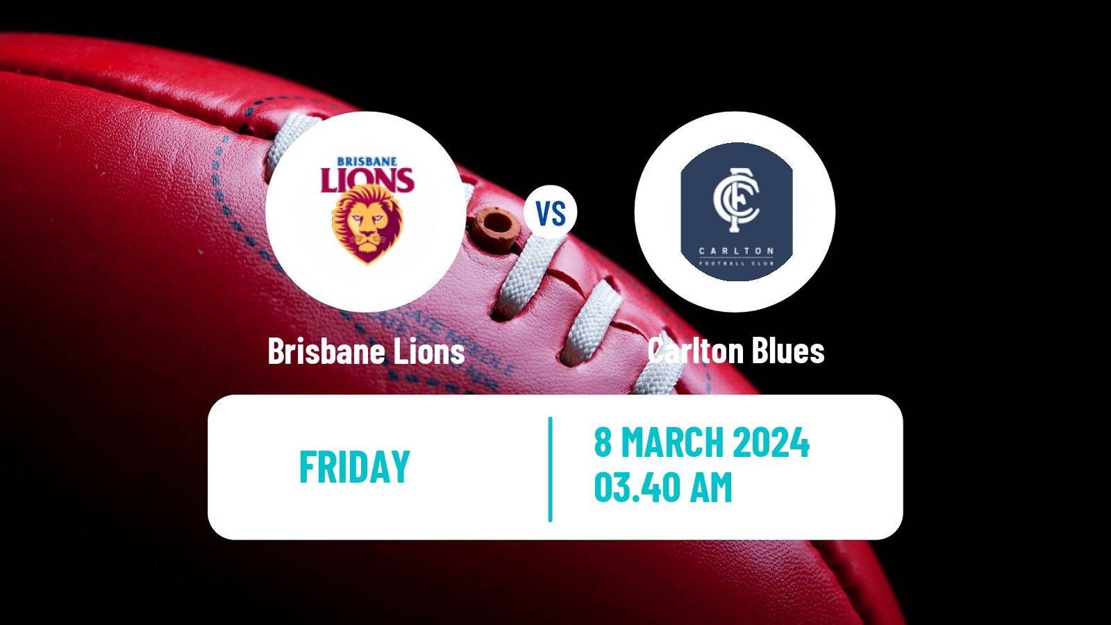 Aussie rules AFL Brisbane Lions - Carlton Blues