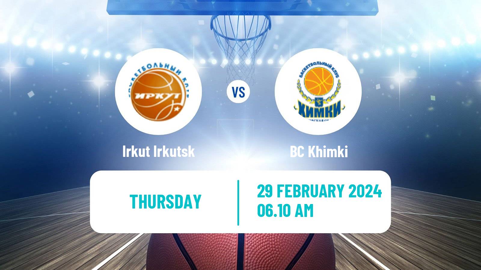 Basketball Russian Super League Basketball Irkut Irkutsk - BC Khimki