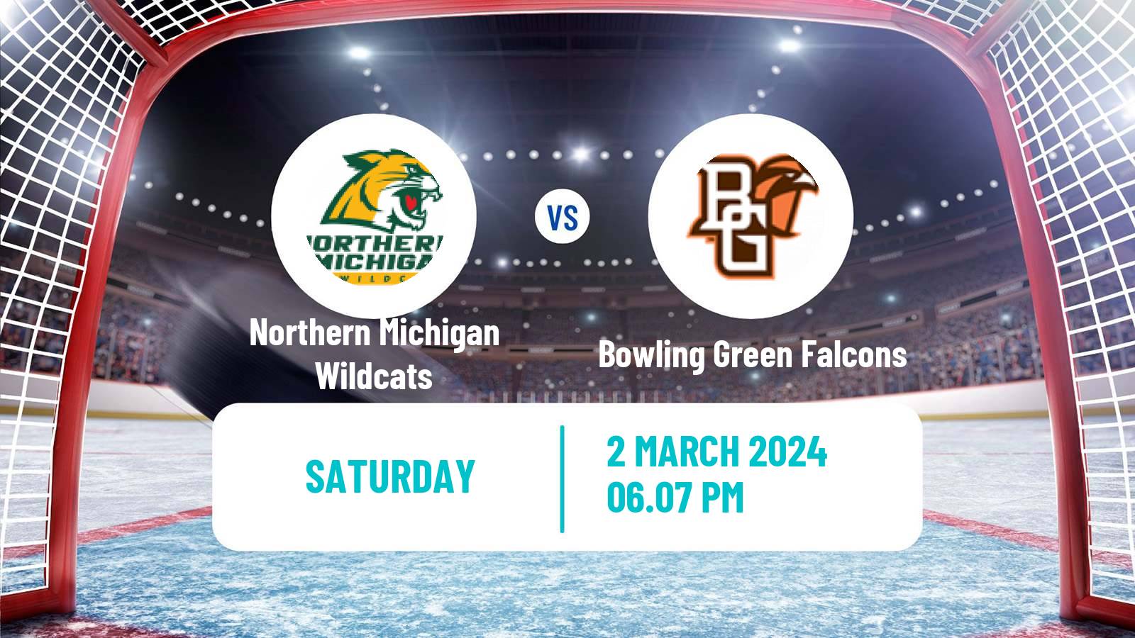 Hockey NCAA Hockey Northern Michigan Wildcats - Bowling Green Falcons