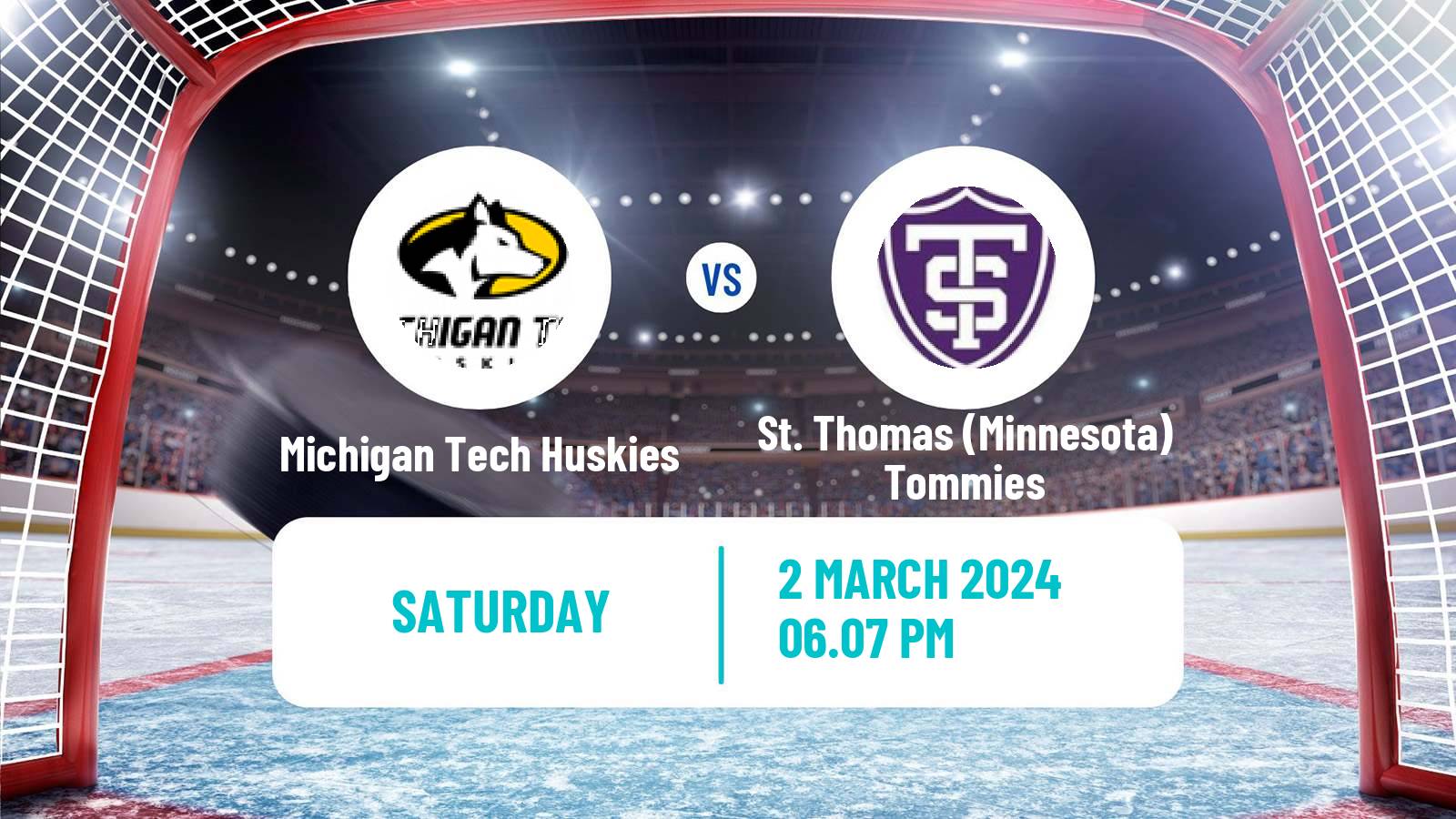 Hockey NCAA Hockey Michigan Tech Huskies - St. Thomas (Minnesota) Tommies