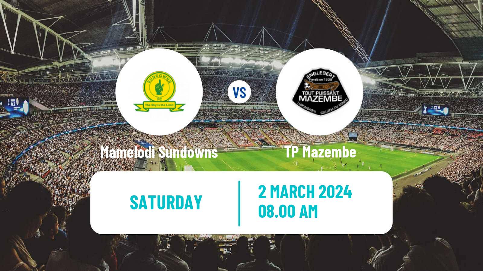 Soccer CAF Champions League Mamelodi Sundowns - TP Mazembe