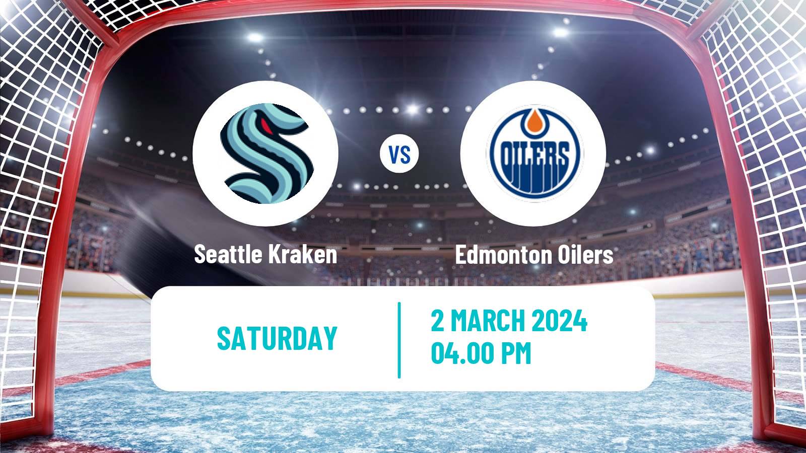 Hockey NHL Seattle Kraken - Edmonton Oilers