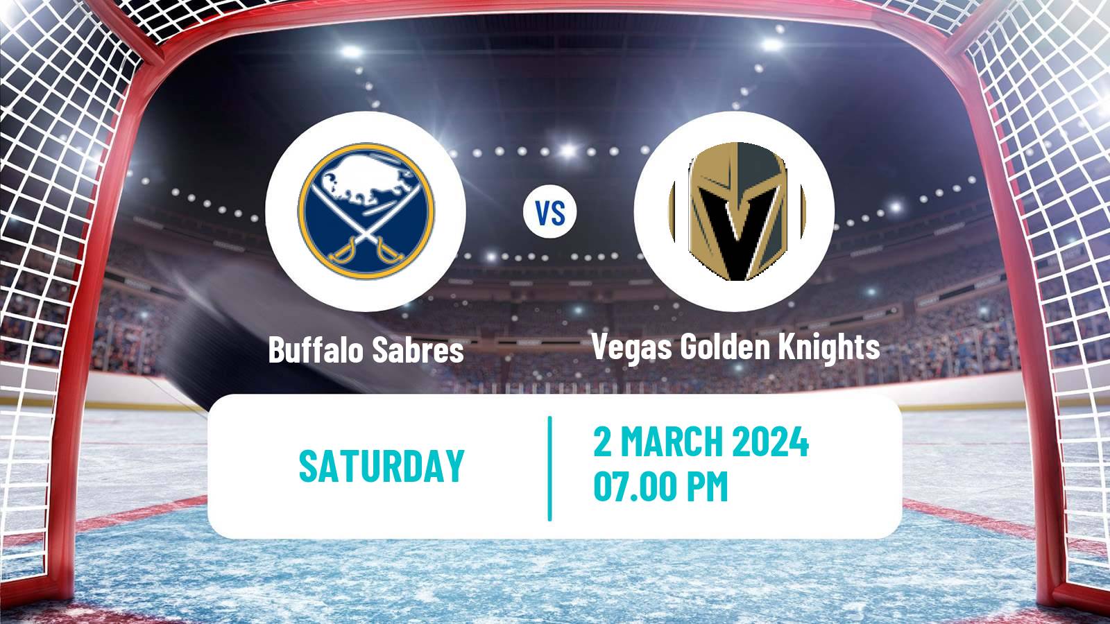 Hockey NHL Buffalo Sabres - Vegas Golden Knights