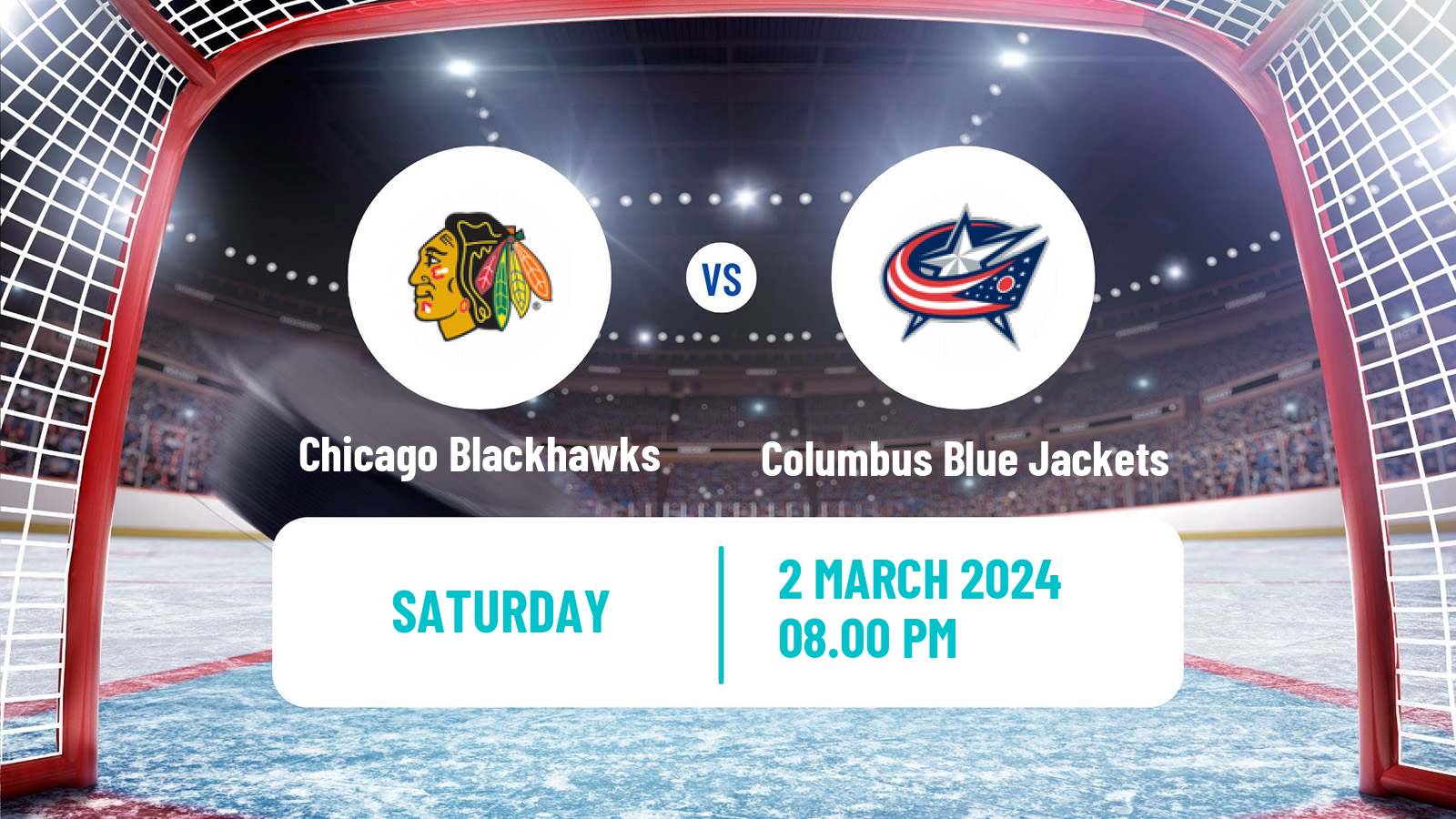 Hockey NHL Chicago Blackhawks - Columbus Blue Jackets