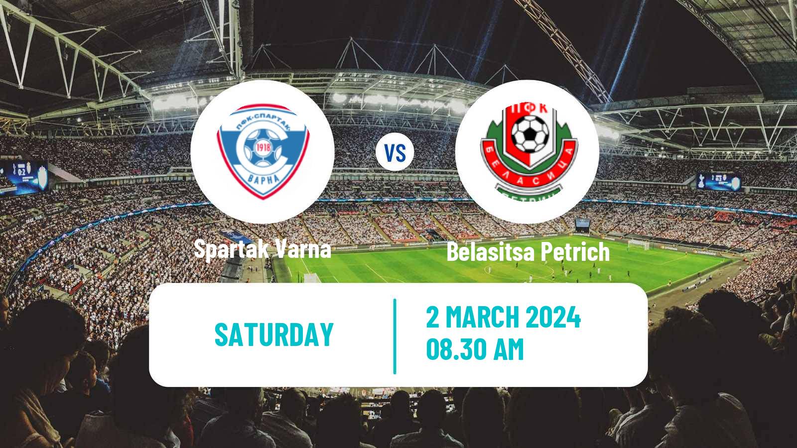 Soccer Bulgarian Vtora Liga Spartak Varna - Belasitsa Petrich