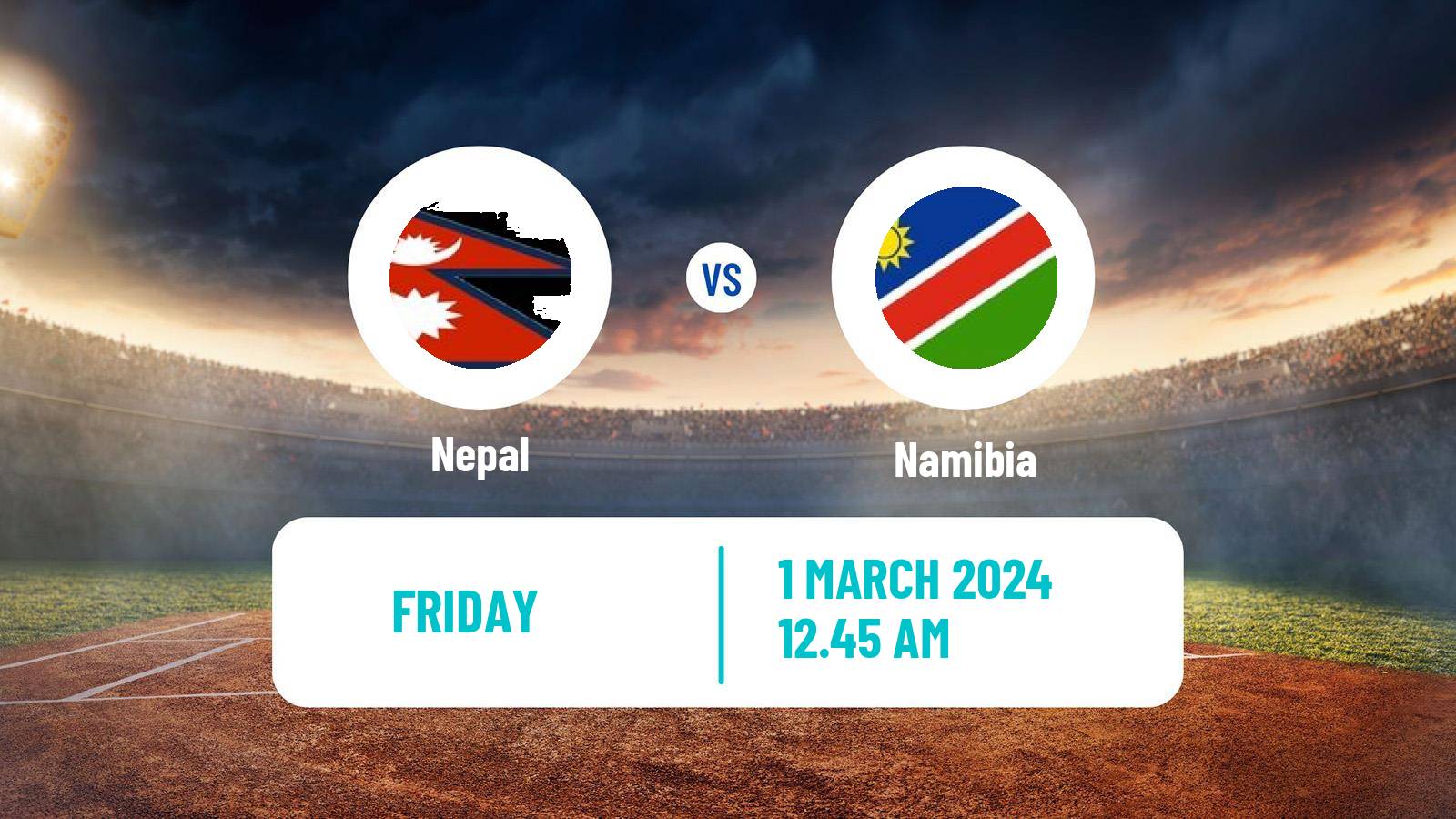 Cricket T20 Tri-Series Nepal Nepal - Namibia