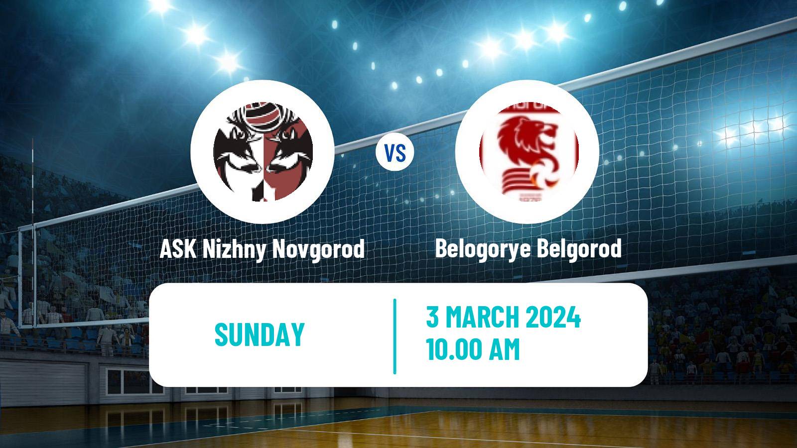 Volleyball Russian Super League Volleyball ASK Nizhny Novgorod - Belogorye Belgorod