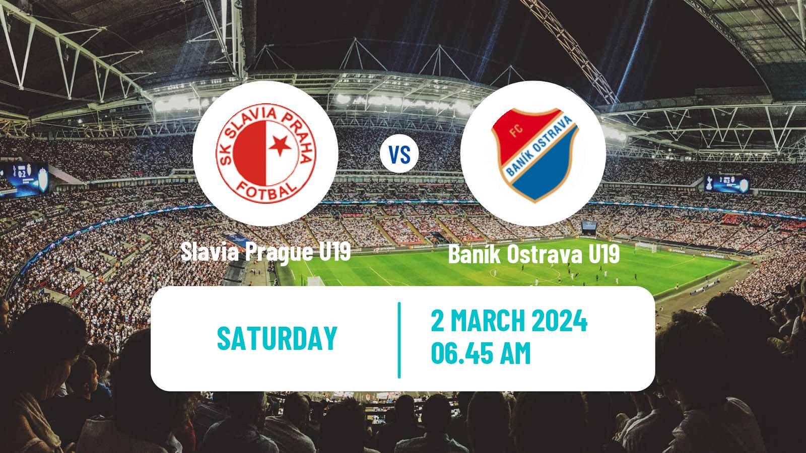 Soccer Czech U19 League Slavia Prague U19 - Baník Ostrava U19