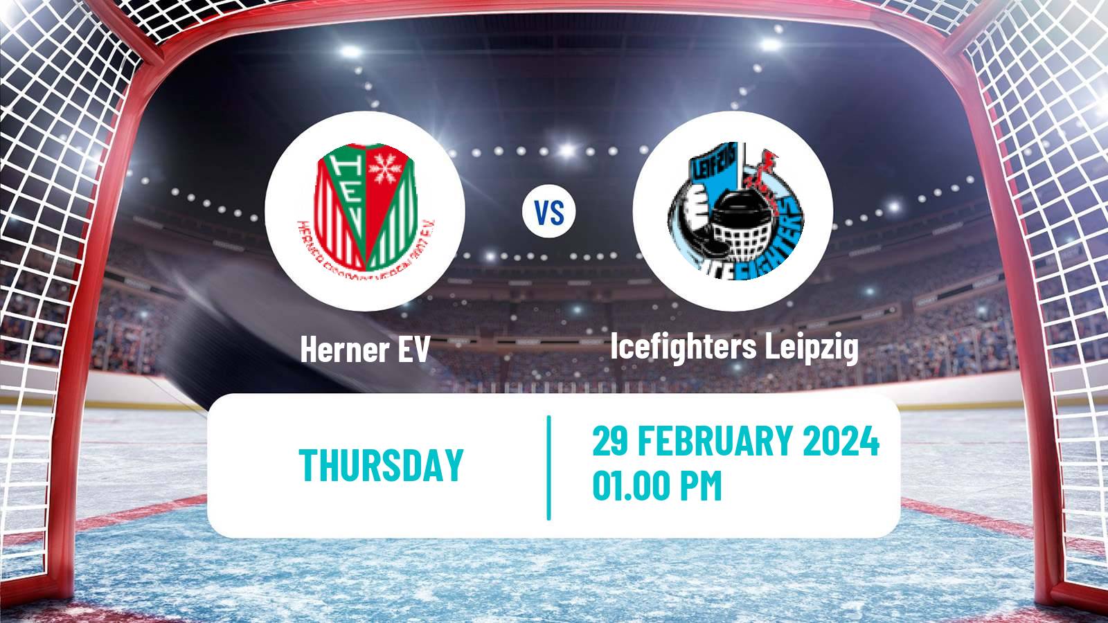 Hockey German Oberliga Hockey Herner - Icefighters Leipzig