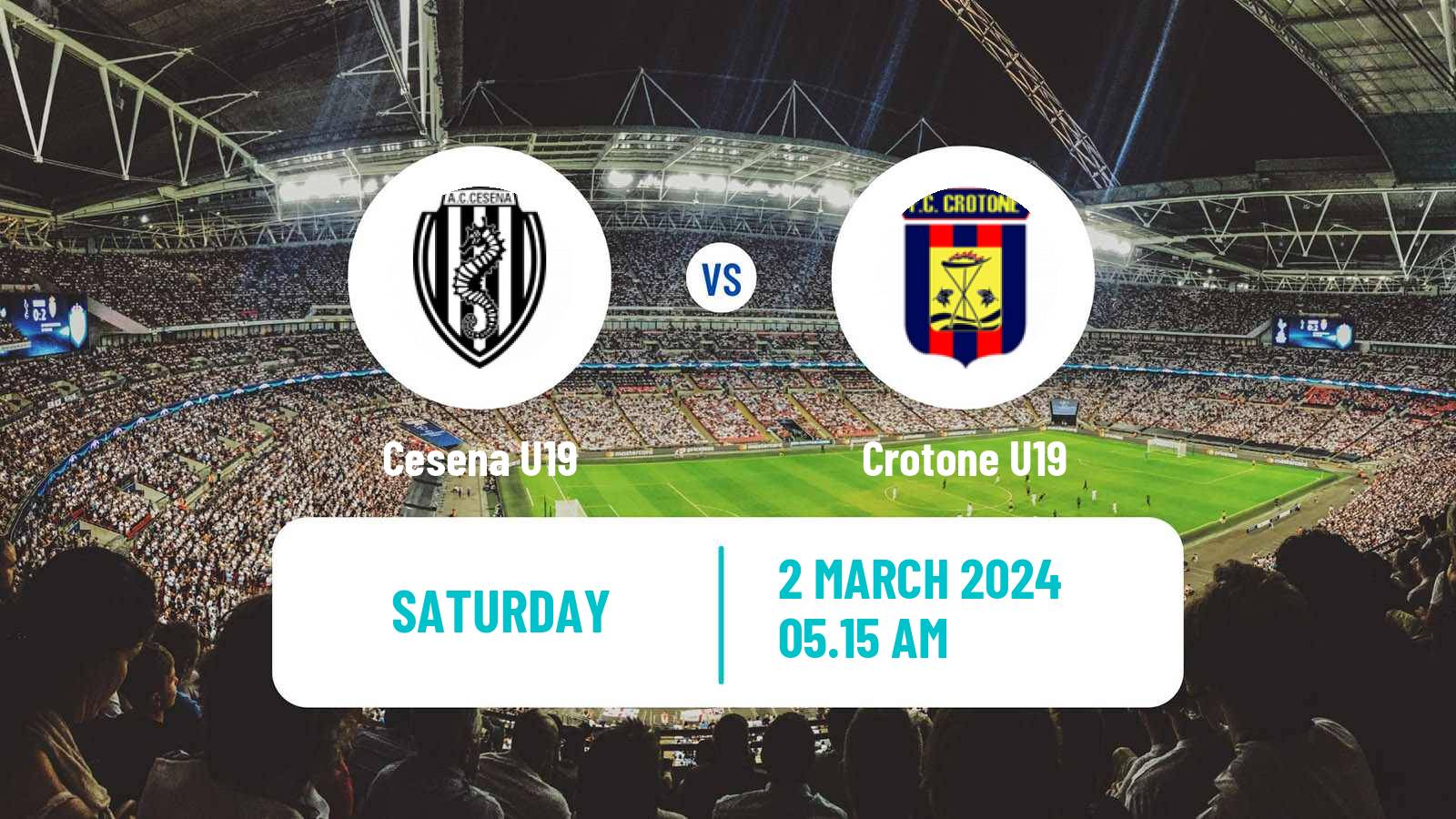 Soccer Italian Primavera 2 Cesena U19 - Crotone U19