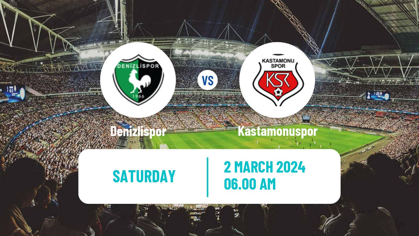 Soccer Turkish Second League Red Group Denizlispor - Kastamonuspor
