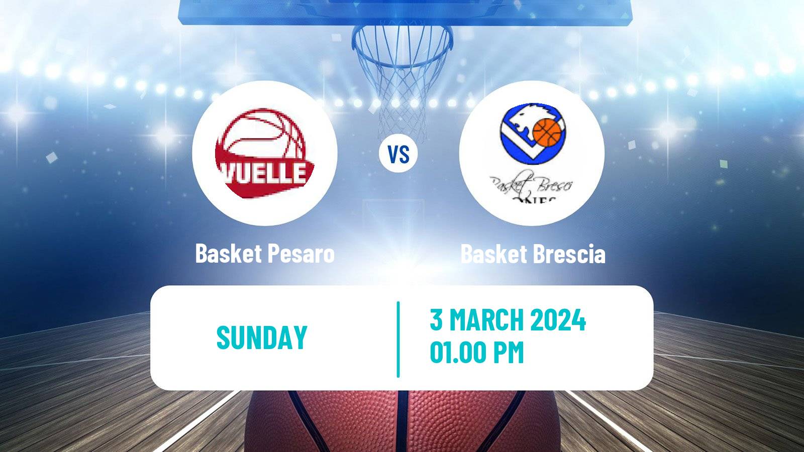 Basketball Italian Lega A Basketball Basket Pesaro - Basket Brescia