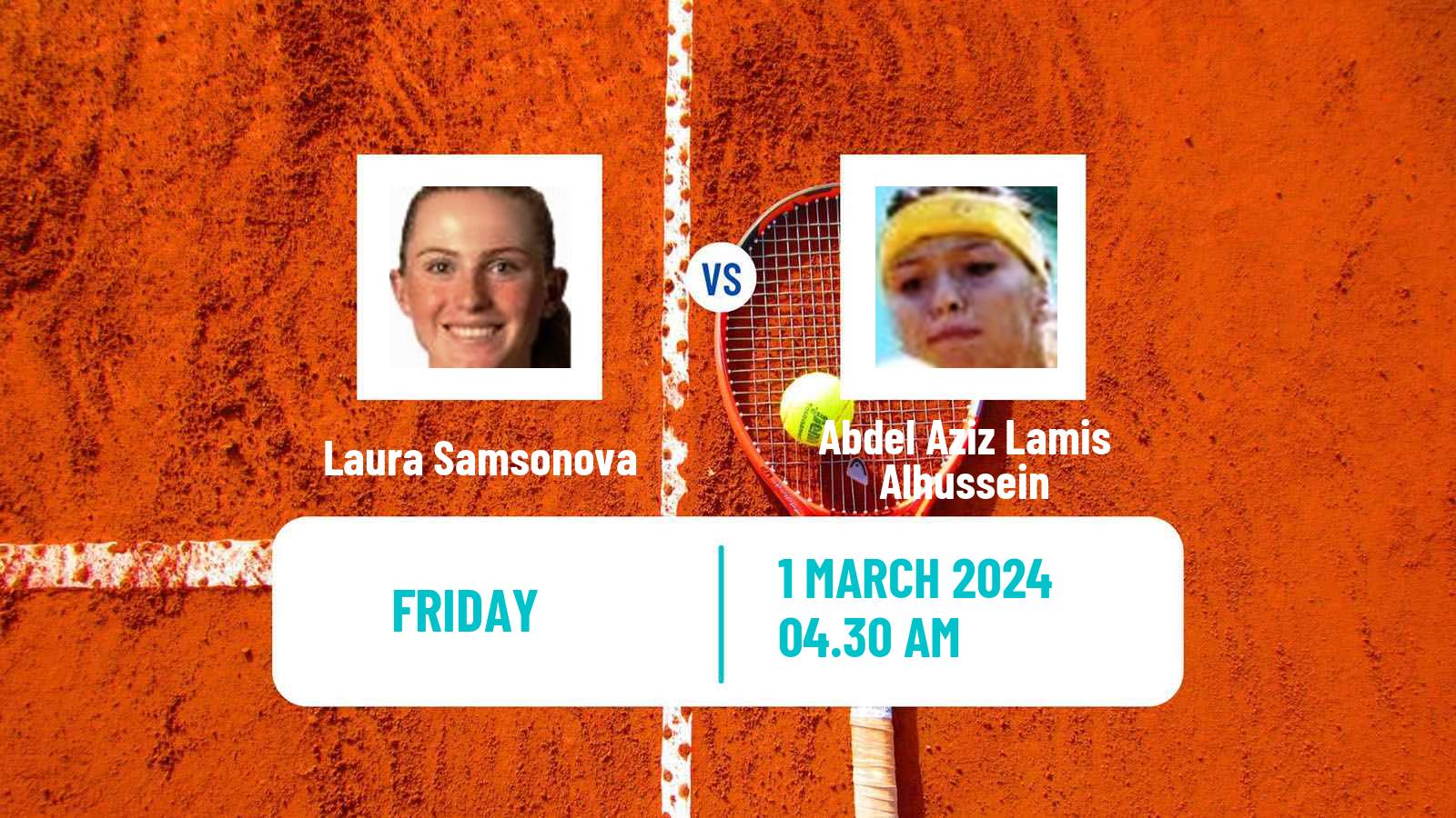 Tennis ITF W15 Sharm Elsheikh 4 Women Laura Samsonova - Abdel Aziz Lamis Alhussein