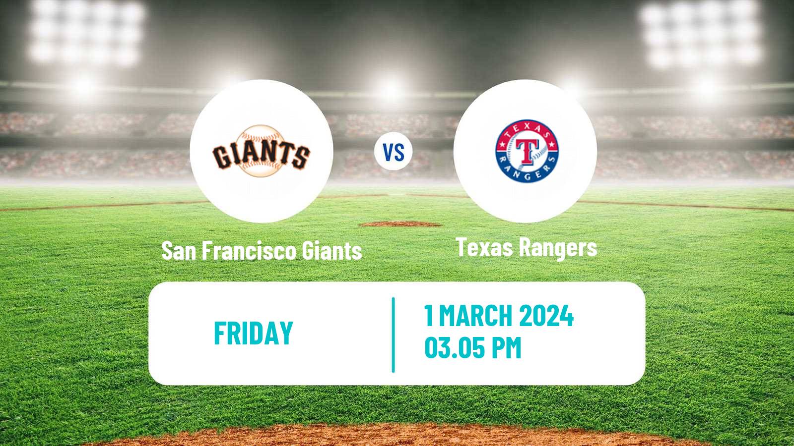 Baseball MLB Spring Training San Francisco Giants - Texas Rangers