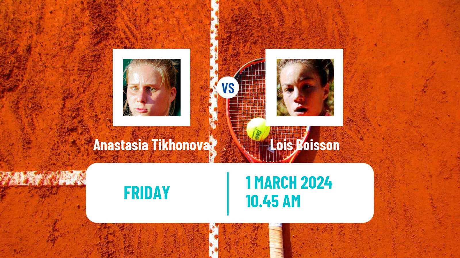 Tennis ITF W50 Macon Women Anastasia Tikhonova - Lois Boisson