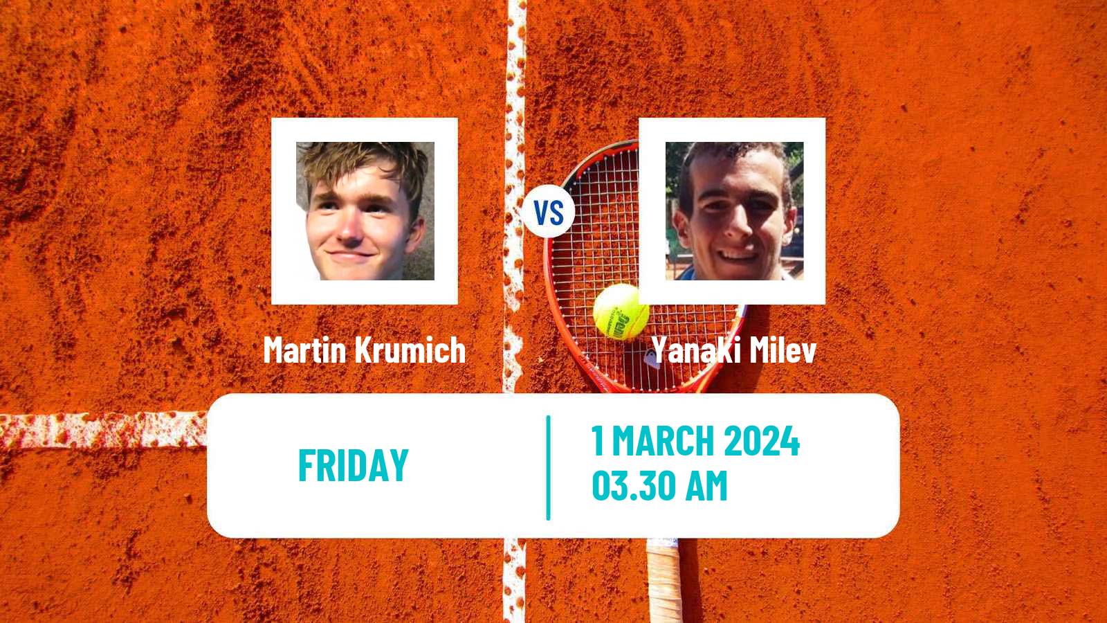 Tennis ITF M15 Antalya 4 Men Martin Krumich - Yanaki Milev