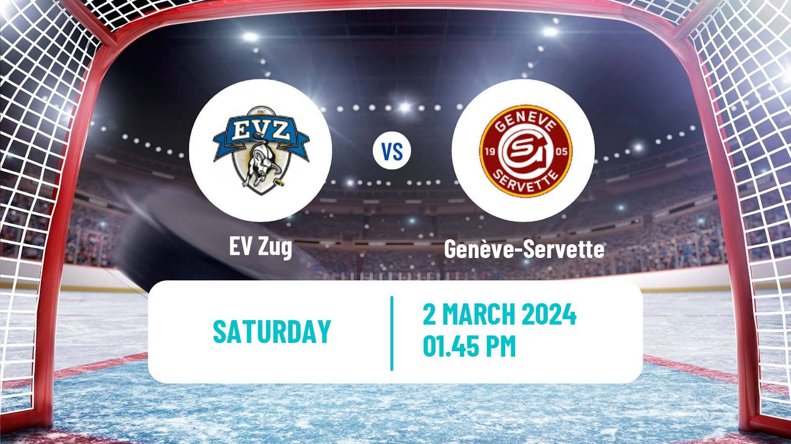 Hockey Swiss National League Hockey EV Zug - Genève-Servette