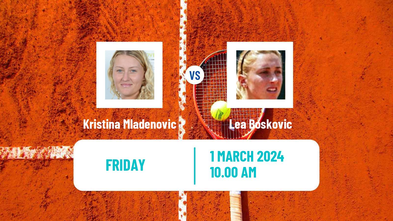 Tennis ITF W35 Helsinki Women Kristina Mladenovic - Lea Boskovic
