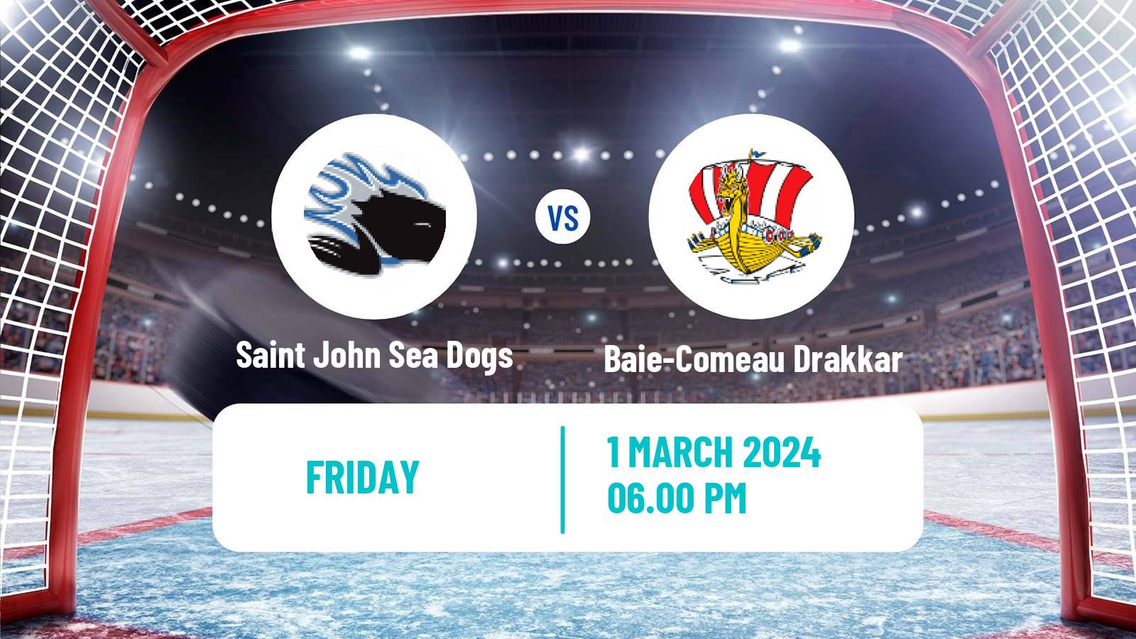 Hockey QMJHL Saint John Sea Dogs - Baie-Comeau Drakkar