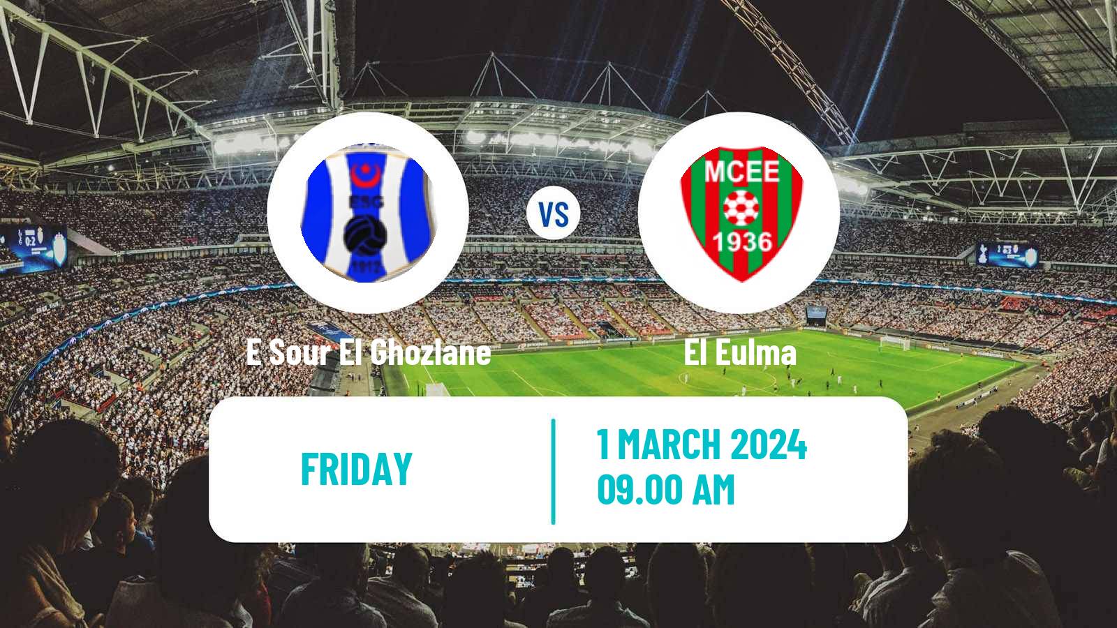 Soccer Algerian Ligue 2 E Sour El Ghozlane - El Eulma