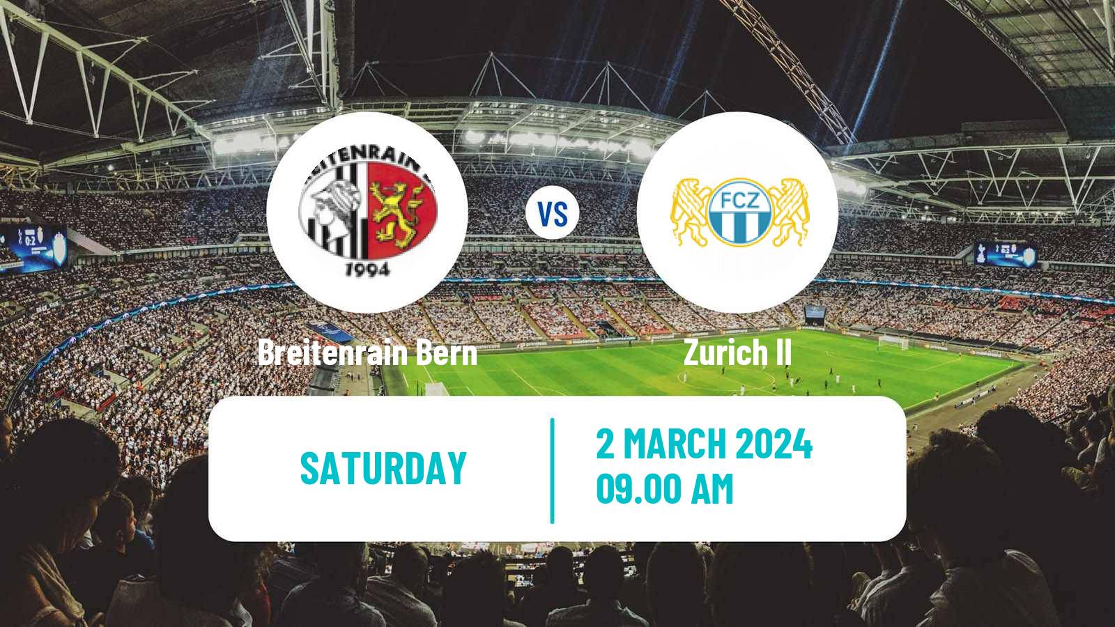 Soccer Swiss Promotion League Breitenrain Bern - Zurich II