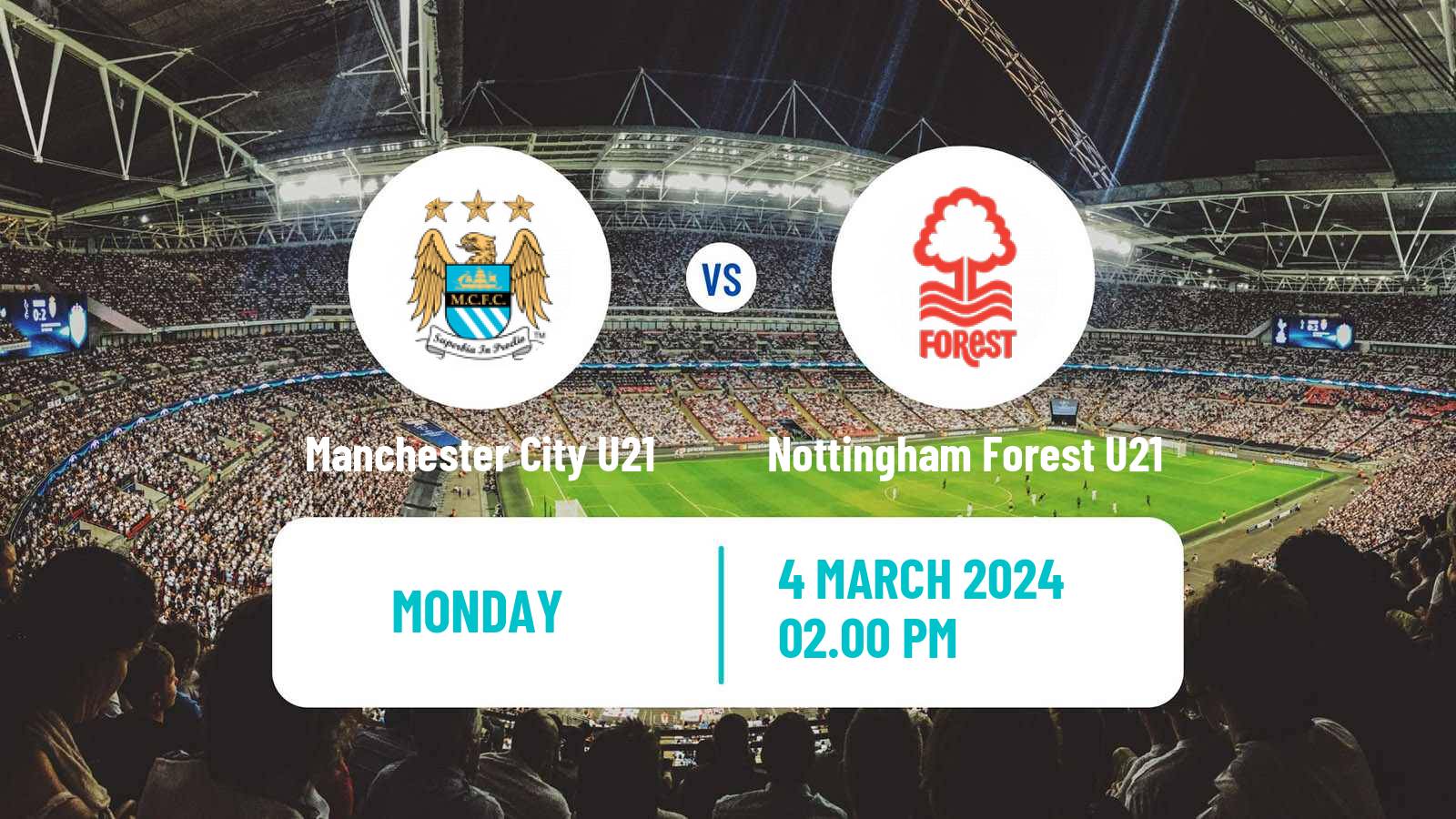 Soccer English Premier League 2 Manchester City U21 - Nottingham Forest U21