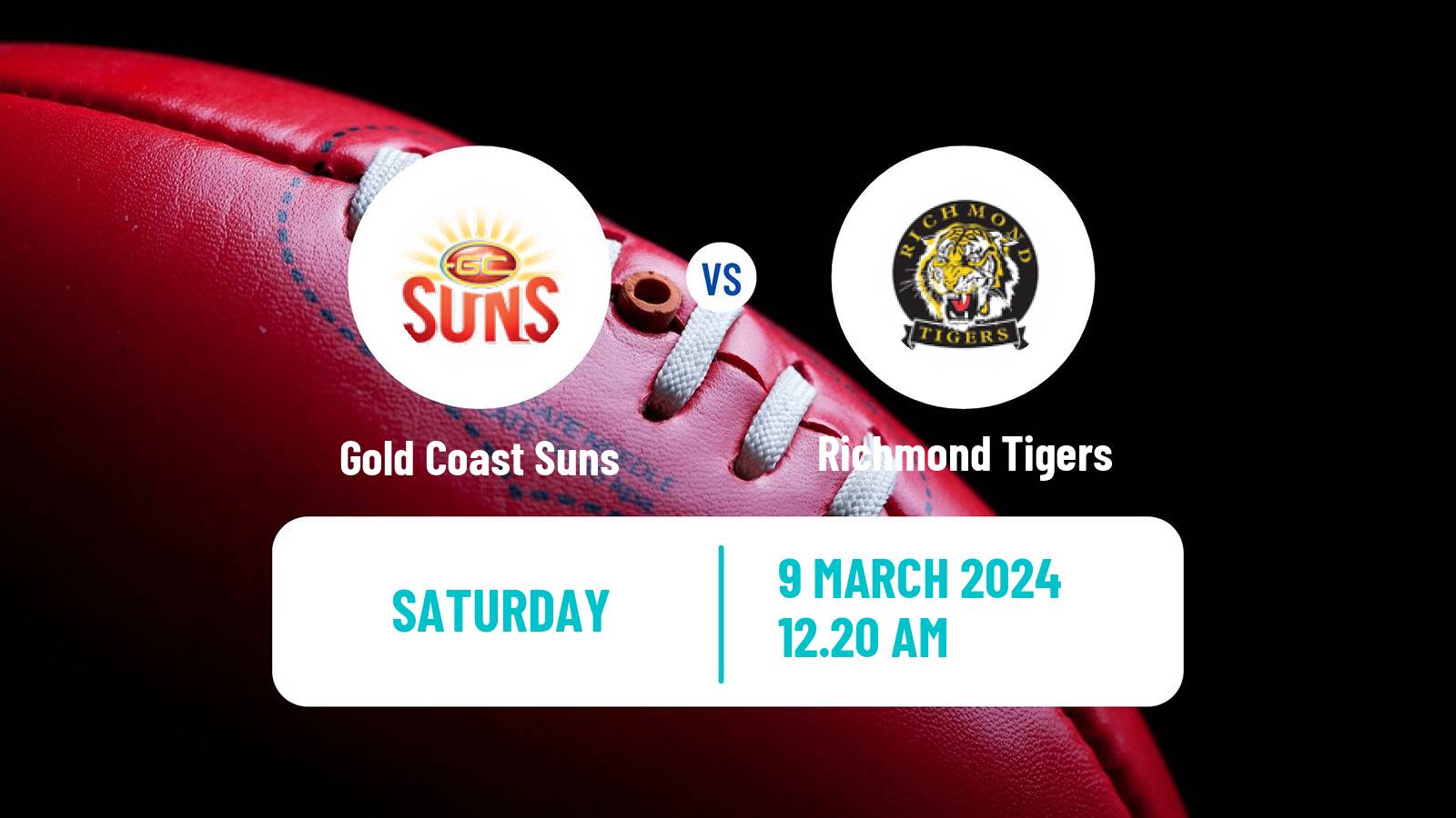 Aussie rules AFL Gold Coast Suns - Richmond Tigers