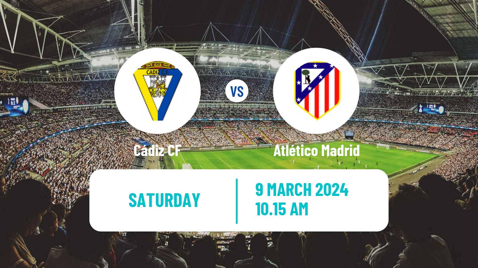 Soccer Spanish LaLiga Cádiz - Atlético Madrid