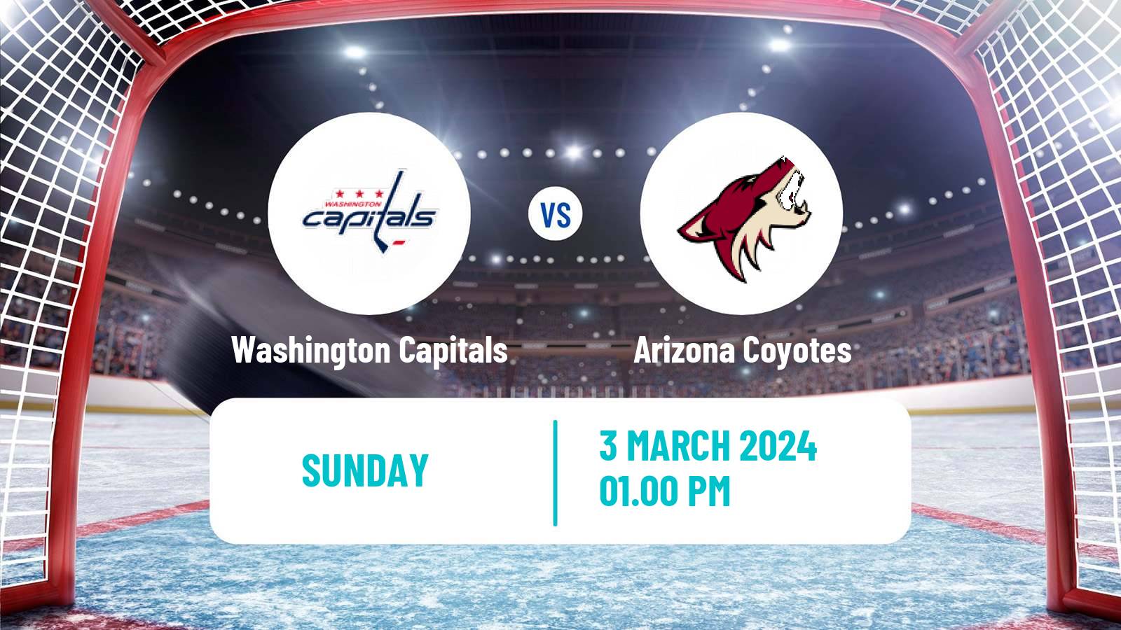 Hockey NHL Washington Capitals - Arizona Coyotes
