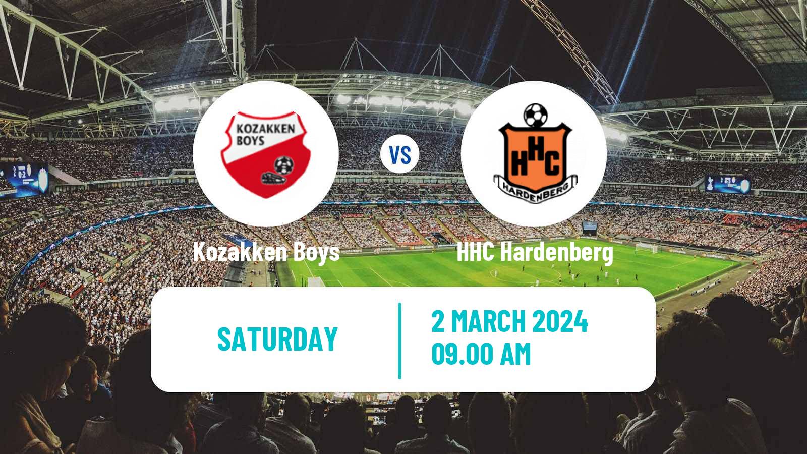 Soccer Dutch Tweede Divisie Kozakken Boys - HHC Hardenberg