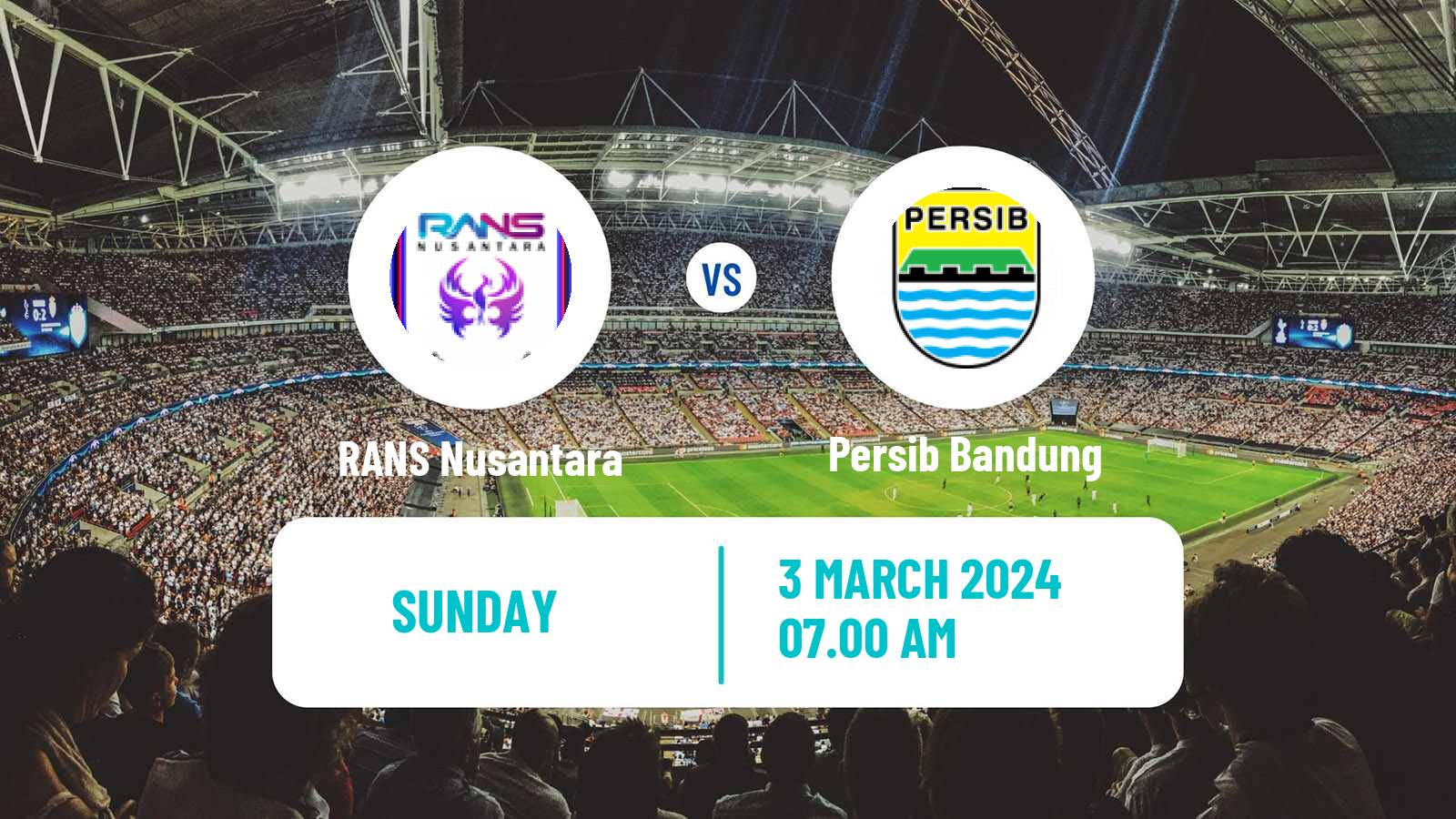 Soccer Indonesian Liga 1 RANS Nusantara - Persib Bandung