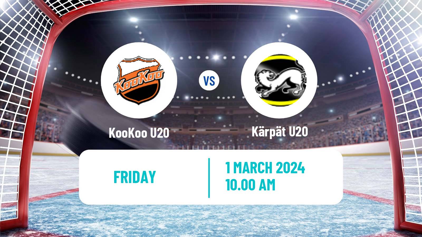 Hockey Finnish SM-sarja U20 KooKoo U20 - Kärpät U20