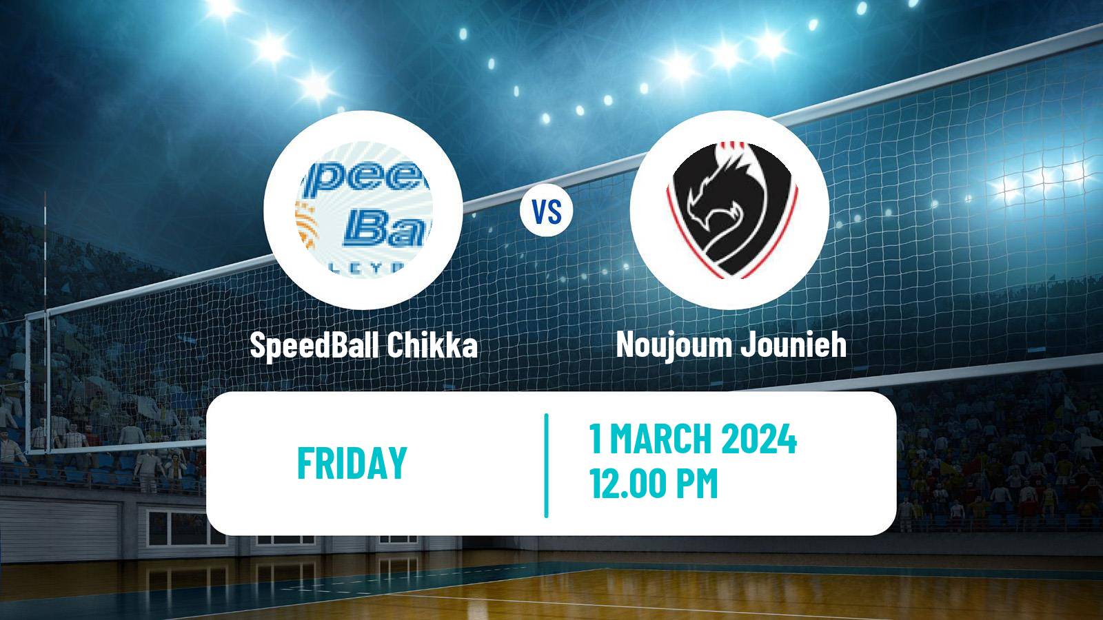Volleyball Lebanese 1st Division Volleyball SpeedBall Chikka - Noujoum Jounieh