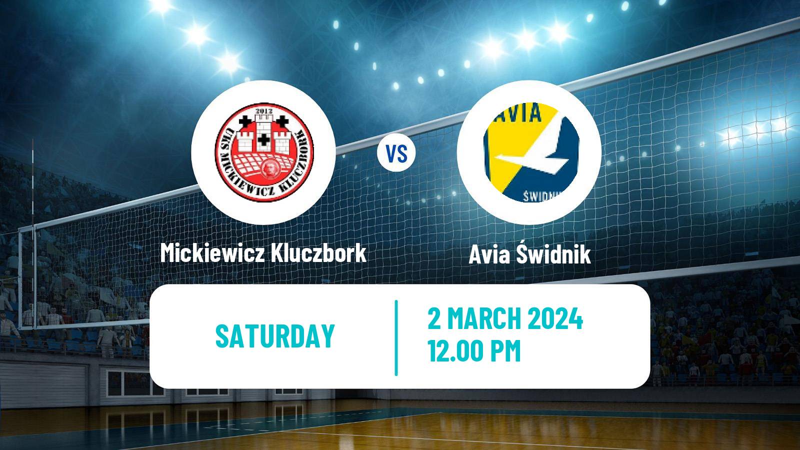 Volleyball Polish I Liga Volleyball Mickiewicz Kluczbork - Avia Świdnik
