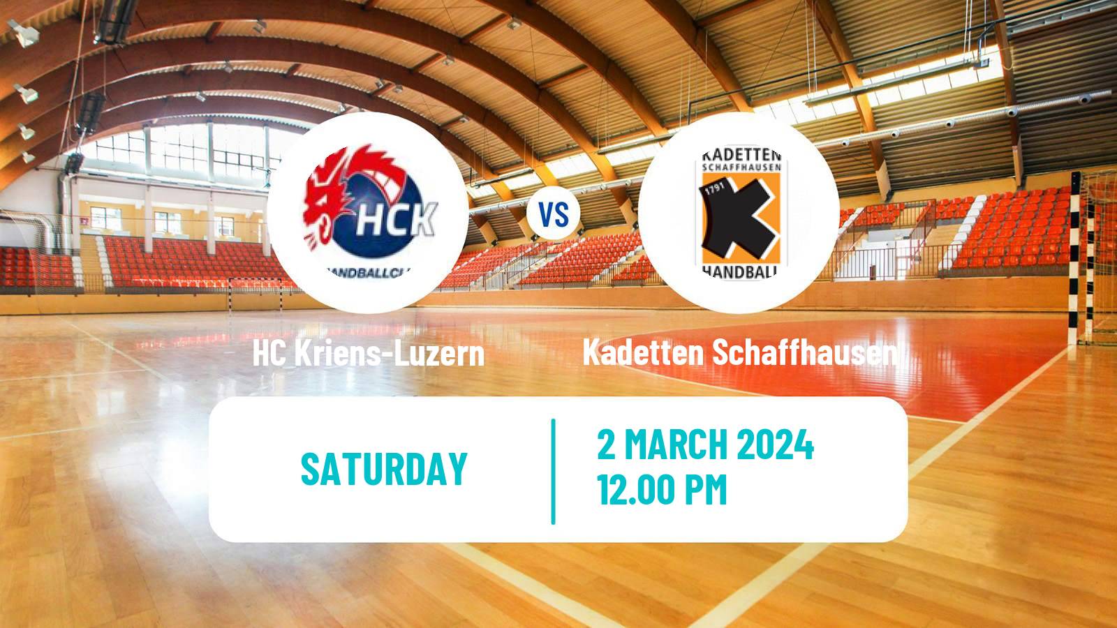 Handball Swiss NLA Handball HC Kriens-Luzern - Kadetten Schaffhausen