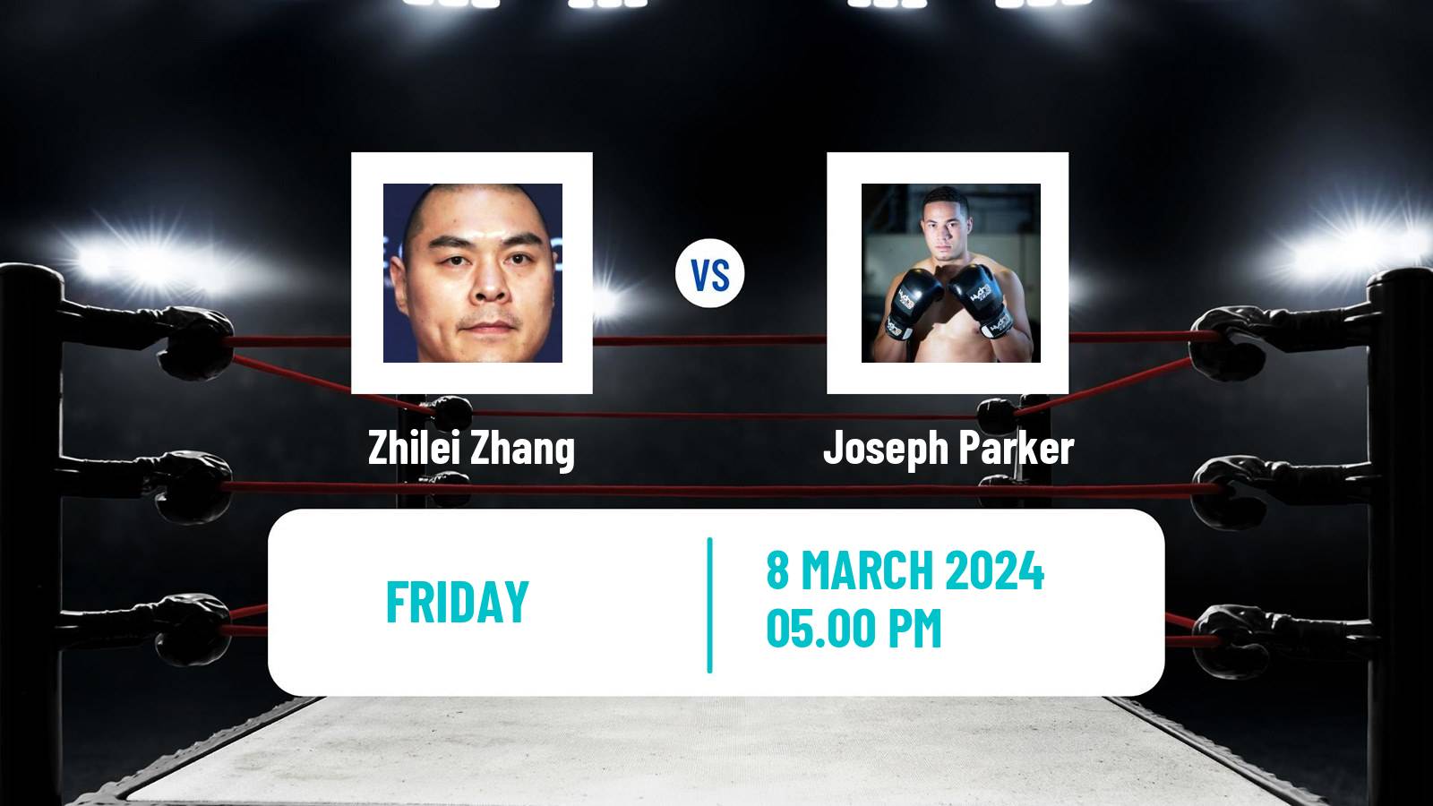 Boxing Heavyweight WBO Title Men Zhilei Zhang - Joseph Parker
