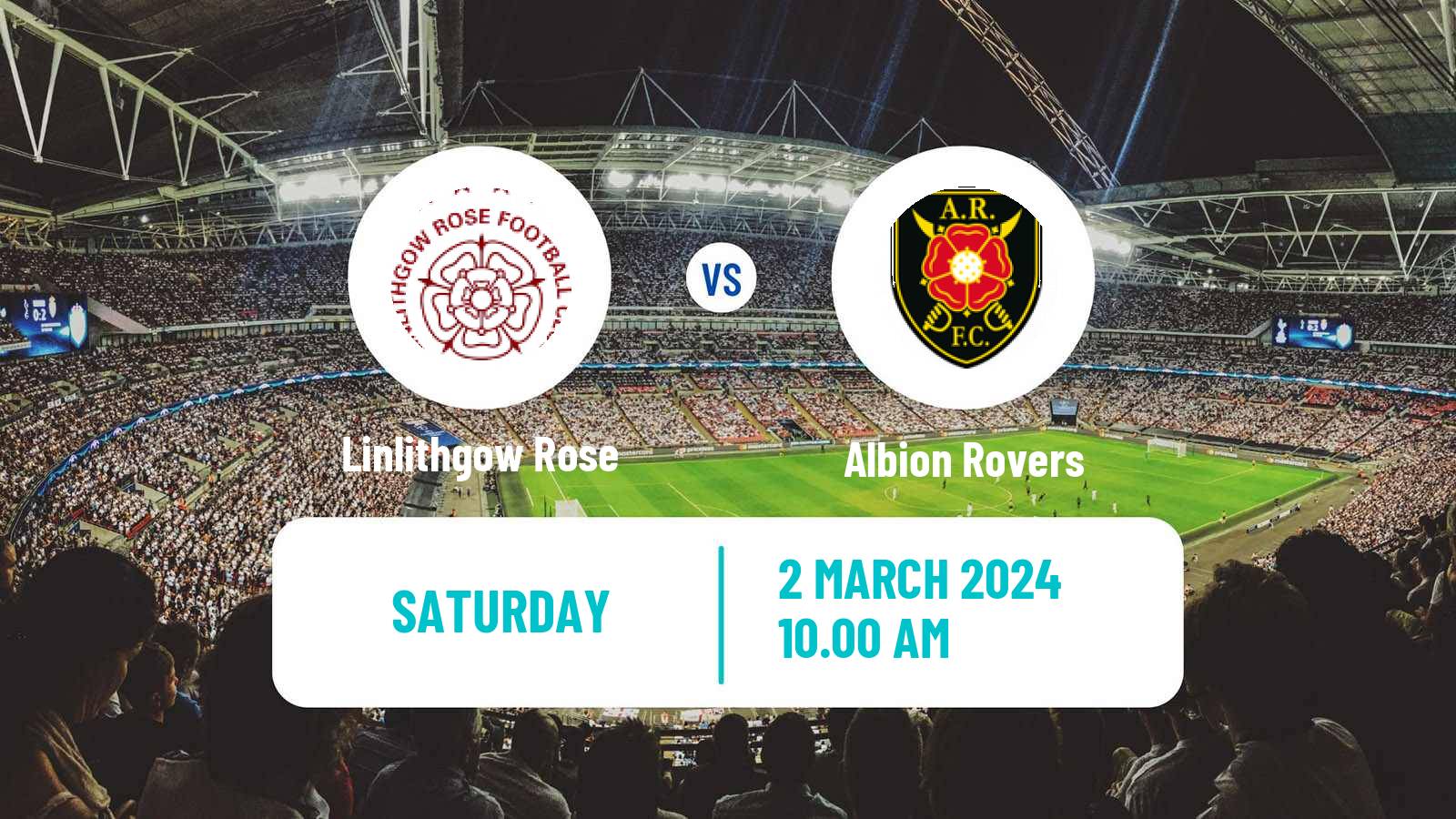 Soccer Scottish Lowland League Linlithgow Rose - Albion Rovers