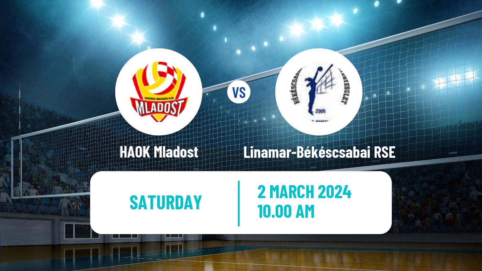 Volleyball MEVZA Women HAOK Mladost - Linamar-Békéscsabai RSE