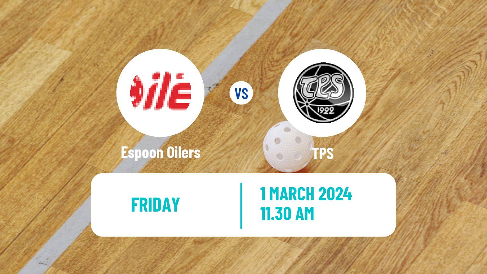 Floorball Finnish F-Liiga Espoon Oilers - TPS