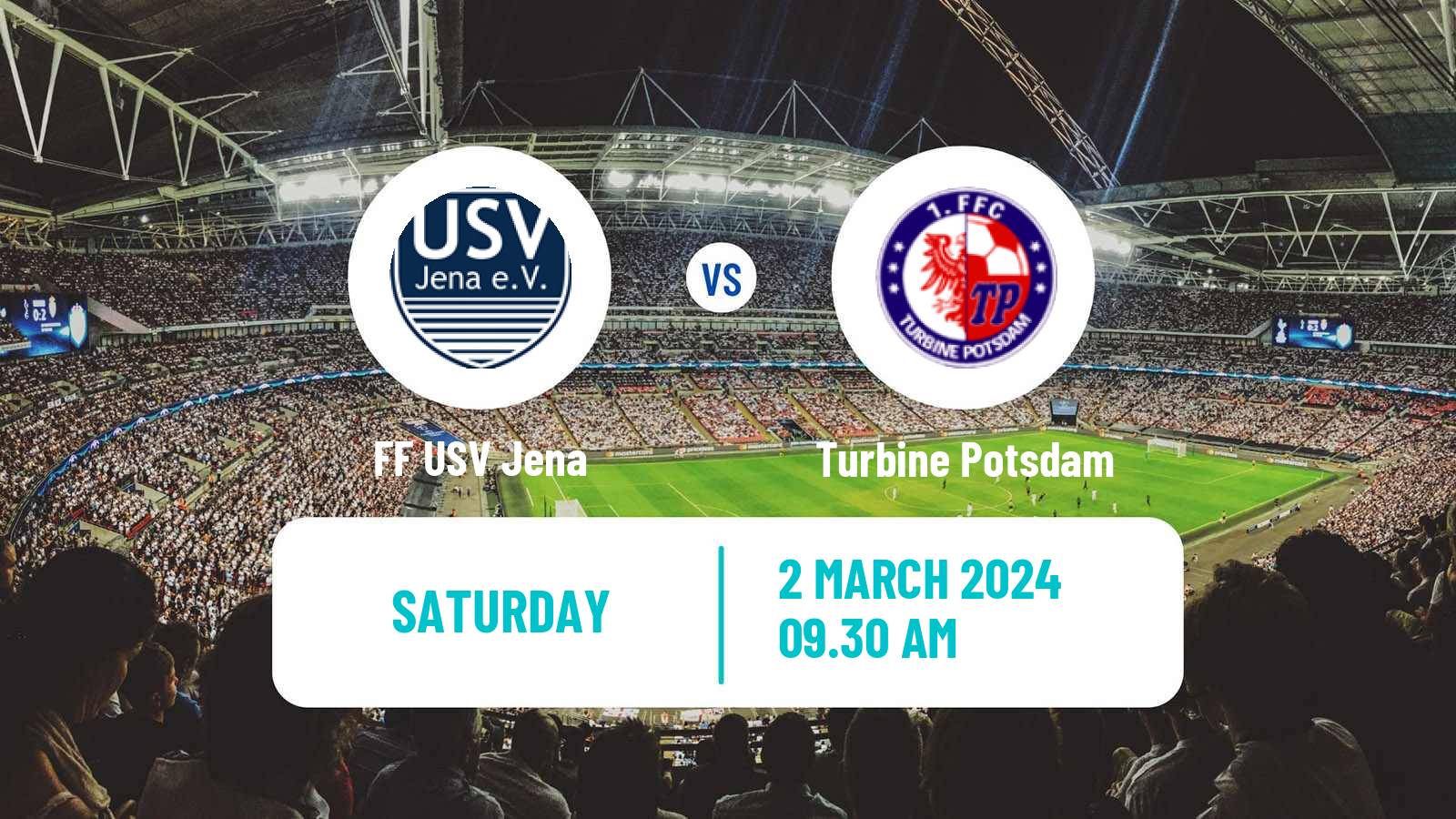 Soccer German 2 Bundesliga Women FF USV Jena - Turbine Potsdam