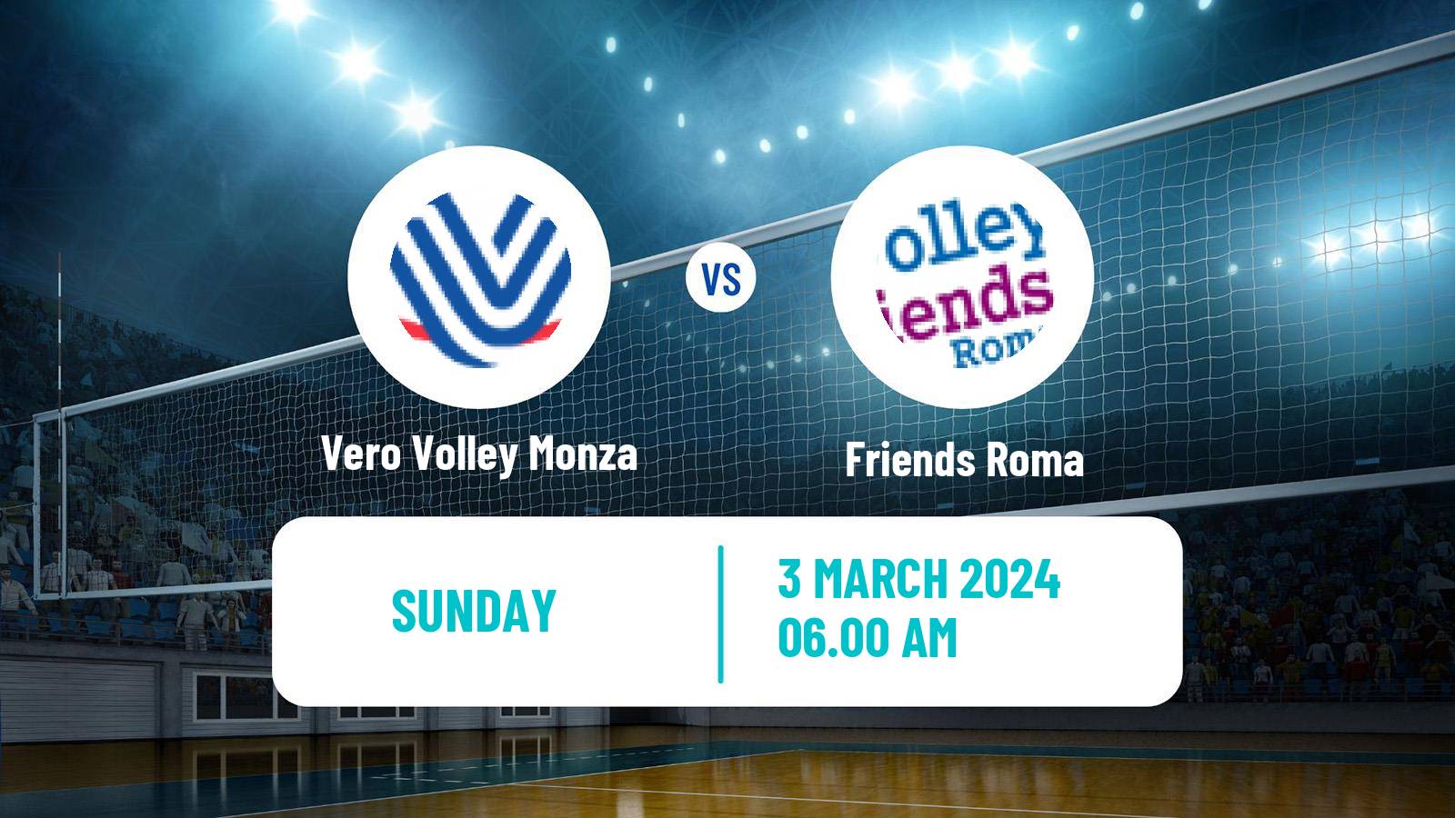 Volleyball Italian Serie A Volleyball Women Vero Volley Monza - Friends Roma