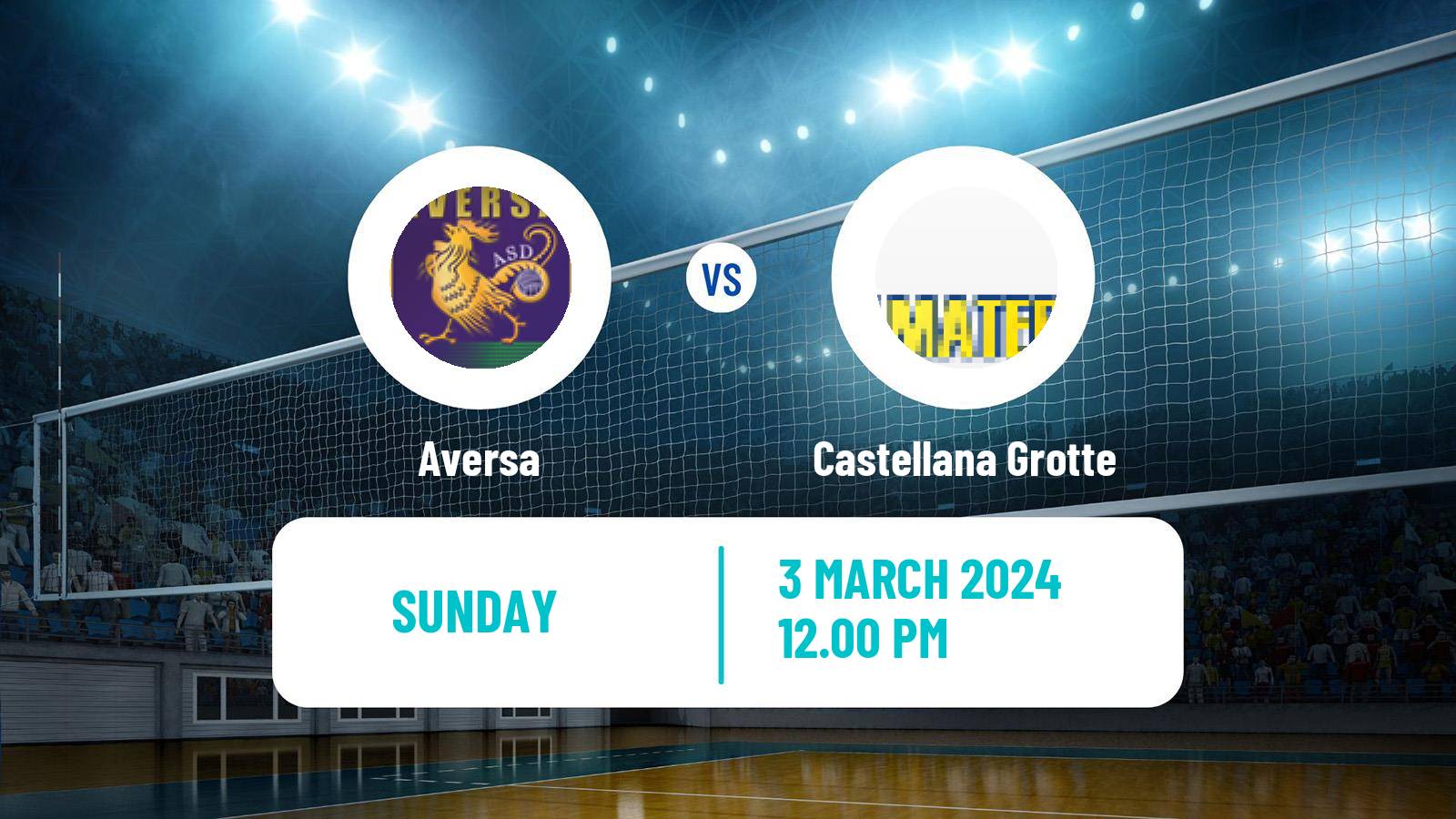 Volleyball Italian Serie A2 Volleyball Aversa - Castellana Grotte