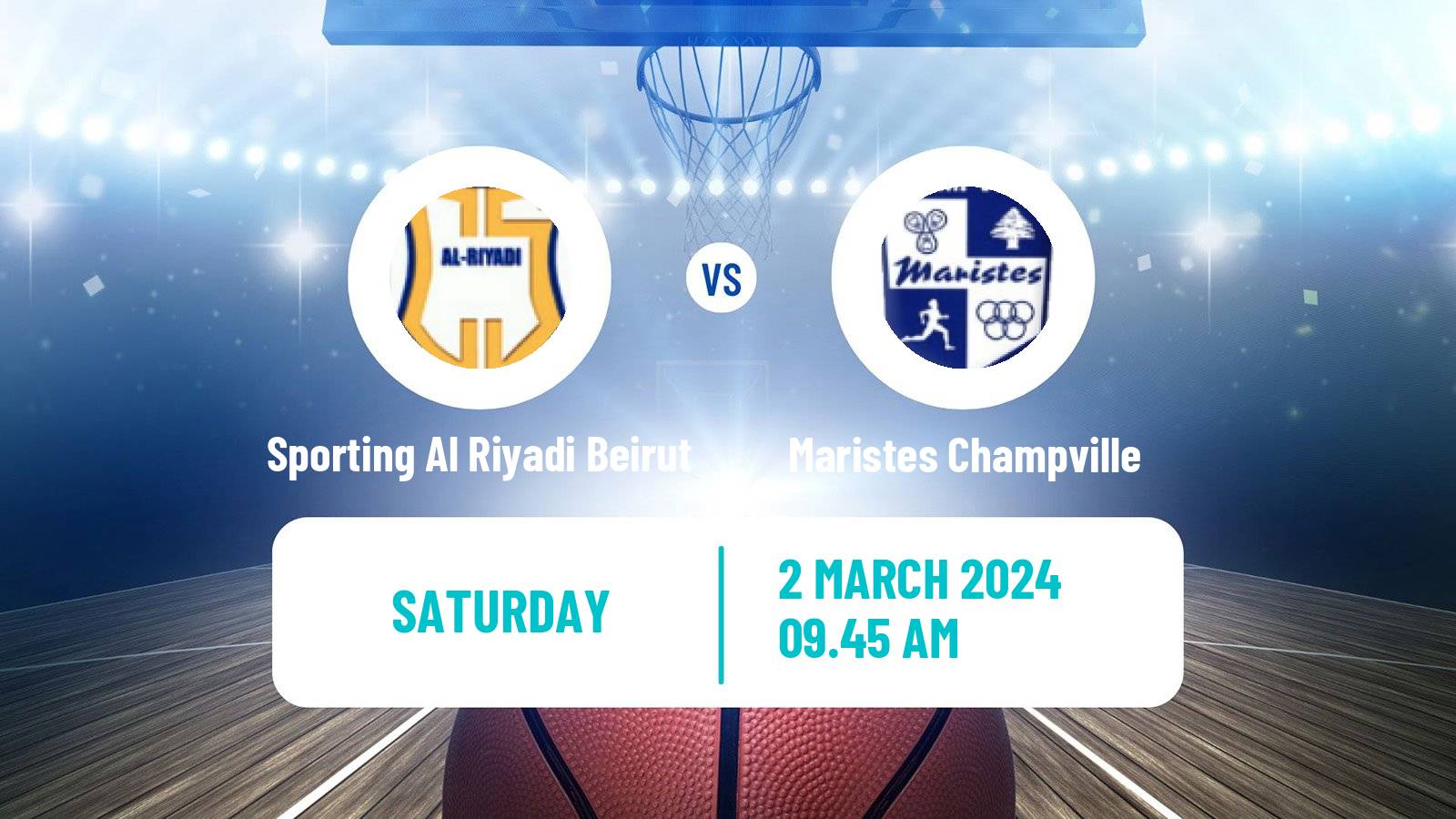 Basketball Lebanese Division 1 Basketball Sporting Al Riyadi Beirut - Maristes Champville